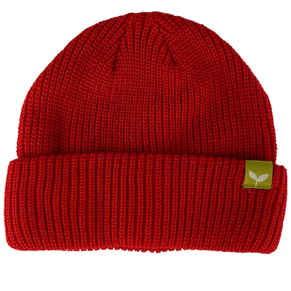 Kushi-riki Kids Fleece Lined Basic Beanie for Winter-Red