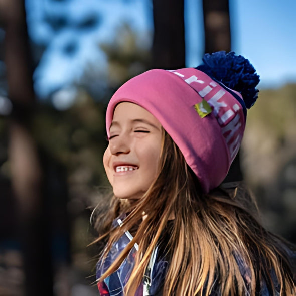 Kushi-riki's Pink University Beanie for Kids